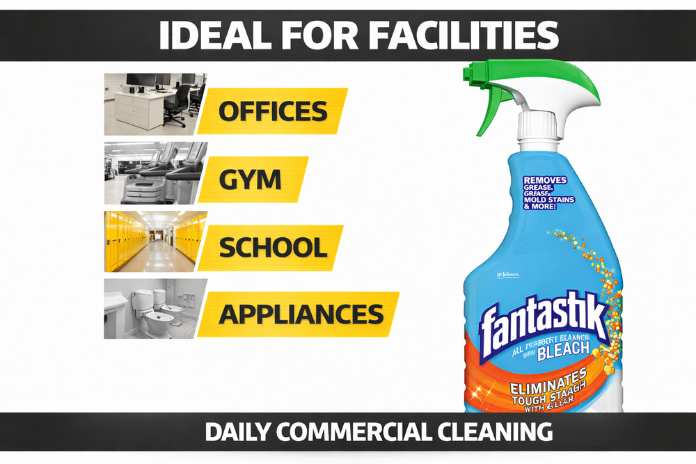 Fantastik Bleach Disinfectant Cleaner 32oz 6 Pack Spray Commercial 308685