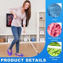 Vowanop Mop 10.5 XX-Wide, A-purple, Green, Pink, Blue, Orange 10 Pack