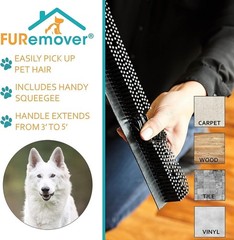Furemover Pet Hair Removal Rubber Broom 58 Telescopic Handle Sw-250I-Amz-6
