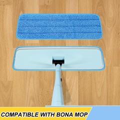 16.5 inch Reusable Mop Pads Microfiber Spray 5 Count (Pack of 1), Blue