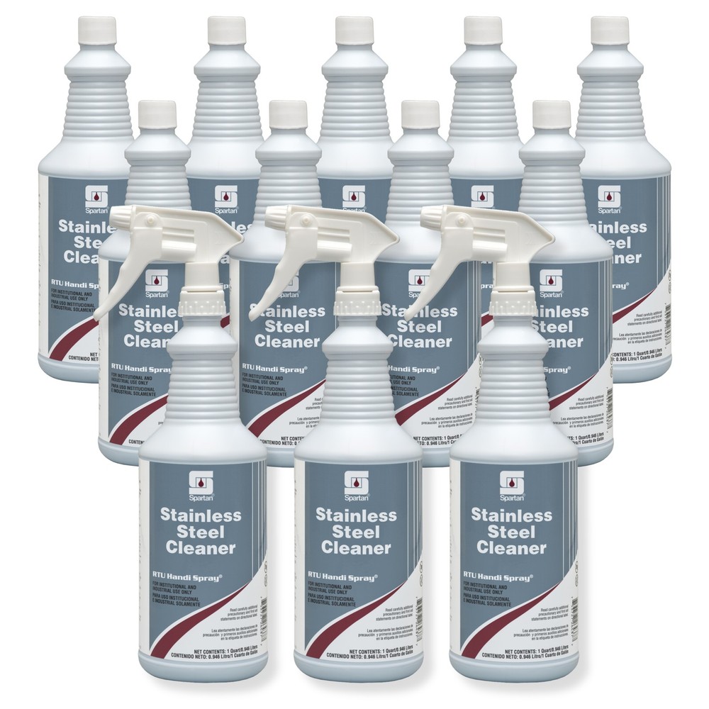 Case of 12 Spartan Stainless Steel Cleaner – Qt.