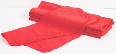 4 RED pink SHOP TOWELS 100% Cotton cloth Rags auto car mechanics cleaning oil