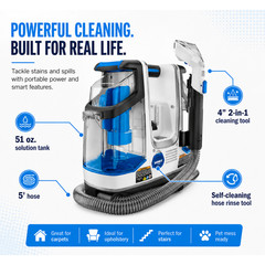 HART HPSP25B 20V Cordless Spot Cleaner Kit 4Ah Battery Charger