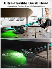 Oirfnd Cordless Vacuum Cleaner58Kpa/10-In-1 Stick Vacuum 29-Inch Hose And Led