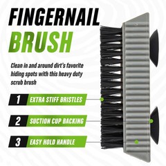 Grip Clean – Waterless Hand Cleaner for Auto Mechanics 8 Fl Oz + Brush, Brown