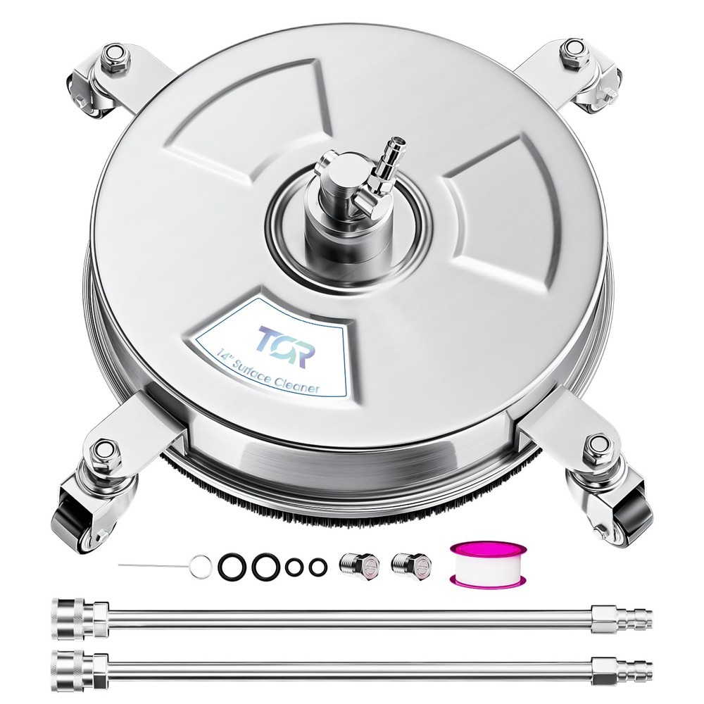 TOR 14″ Stainless Steel Pressure Washer Surface Cleaner Attachment 14 inch