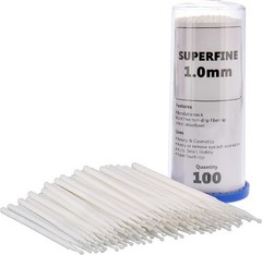 100 Paint Touch Up Brushes, Disposable Micro Brush Applicators, White with Fine