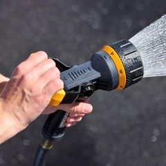 Melnor 65157AMZ Torrent Fireman’s Nozzle w/Quick Multi-Pattern, Black, Yellow