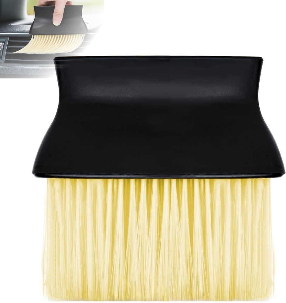 Interior Detailing Brush for Dashboard, Air Conditioner Vents, L Color: Yellow