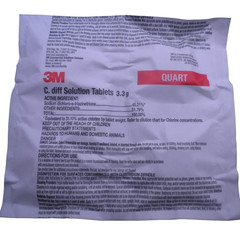 3M C. Diff Solution Tablets, Quart Size, 140 Dissolvable Tablets, EXP 11/2025