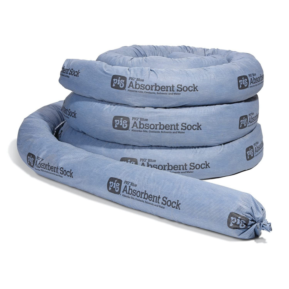 New Blue Absorbent Sock Heavy Sock Forms Barrier & Prevents Spills from Spreadi