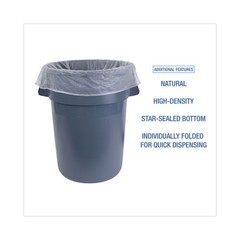 Boardwalk High Density Can Liners Flat Pack, 45 gal, 16 mic, 40×48″, 200/Carton
