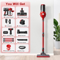 Elezon A200 Cordless Vacuum Cleaner Stick Vacuum Powerful Suction 38 Mins