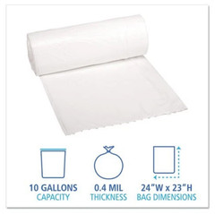 Boardwalk Low-Density Can Liners, 10 gal, 24″ x 23″, 25 Bags/Roll, 20 Rolls/CT