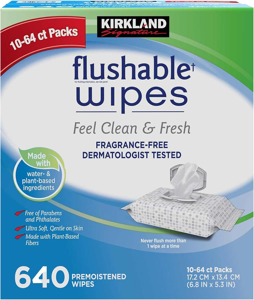 Signature Signature Moist Flushable Wipes 632 Wipes, 632 Count, White