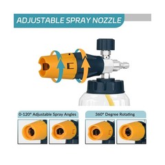 Sooprinse Pressure Washer Foam Cannon with Short Pressure Washe… FAST USA SHIP