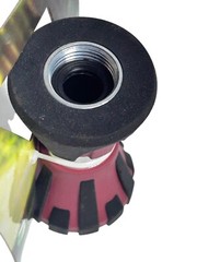 Orbit Red/Black Rubber Coated Twist Fire Hose Nozzle with Standard 3/4 in.