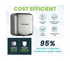 Alpine Industries 400-10-SSB Alpine Hemlock Automatic Hand Dryer – Heavy Duty…