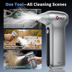 Electric Air Duster 200000RPM Brushless Motor, Cordless Compressed Silver