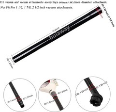 Huiaway 3 Pcs 1.25inch 32mm Vacuum Extension Wand 1 1/4″ 3 Pcs, Black 3