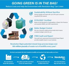 12-16 Gallon Trash Bag Can Liner 23×31 .45 mil – Recycled Green 500 Case