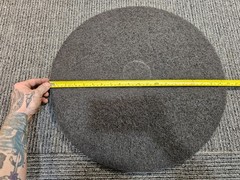 (QTY 5) 3M 7000045883 Stripper Pad, 20″ Dia., Black Round Shape Coarse Grade