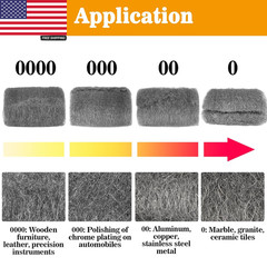 Steel Wool Pads 0000 60PCS – Steel Wool 0000 Roll Glass Wood Fabric Metal Extra