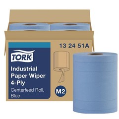 Tork 132451A Centerfeed Paper Wiper Blue M2, 10×15.75, Case 4