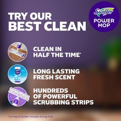 Swiffer PowerMop Multi-Surface Mop Kit for Floor 1 Kit, Purple and White