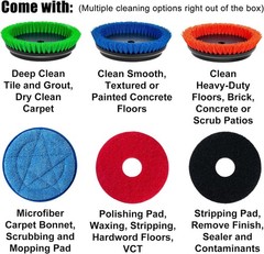 HHQ Orbital Floor Cleaner Scrubber Polisher Multi