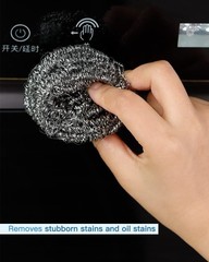 12Pcs Steel Wool Scrubber Pads for Cleaning Dishes, Pans, 20G, Silver