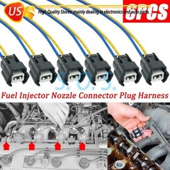 6Pcs Fuel Injectors Harness Connector Plug for Nissan Frontier Infiniti Mercurt