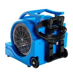 MOUNTO Air Mover 1HP Pull Handle Wheels Portable 3-Speed Floor Dryer Fan