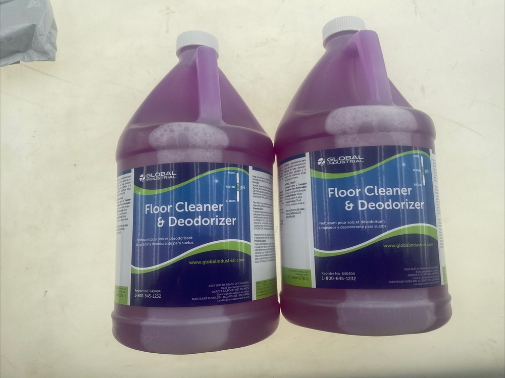 Floor Cleaner Deodorizer Case Of Two 1-Gallon Bottles- Global Industrial