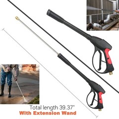 High Pressure 4000PSI Car Power Washer Gun Spray Wand Lance Nozzle&26′ Hose Kit