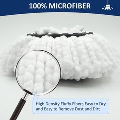 Mop Replace Heads Handle and 1 Sets + 2 White + 1 Base