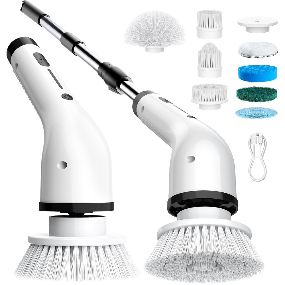 Electric Spin Scrubber For Cleaning Cordless Ipx5 Waterproof Shower Scrubber Bru