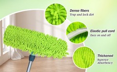 4PCS 14”~16” Microfiber Dust Mop Pads Compatible with Leifheit 55210,Reusable