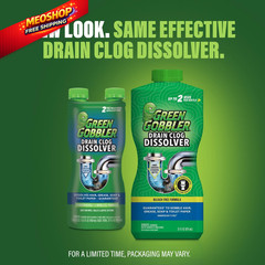 Green Gobbler Drain Clog Dissolver | Powerful Liquid Opener & 2 Pack