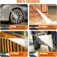 4500PSI Electric 2.8GPM High Pressure Washer w/ Anti-Tipping Technology 4 Nozzle
