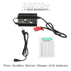 Floor Scrubber Battery Charger with Anderson 24V 10A SB50 Style RED Connector