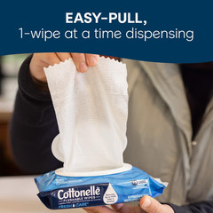Cottonelle XL Flushable Wet Wipes, Adult Wipes Large, 8 Flip-Top Packs, 45 Wipes
