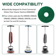 12″ Cleaning Orbiter Pads for Hard Floor Machines – Heavy-Duty Scrubber Polish P
