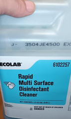 ECOLAB RAPID MULTI SURFACE DISINFECTANT CLEANER 6102257 2.5GAL