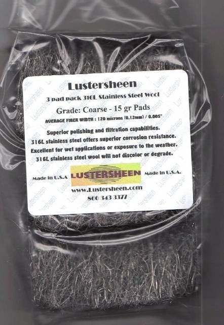 Stainless Steel 316L Wool Pads – Coarse