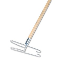 Boardwalk Wedge Dust Mop Head Frame/Lacquered Wood Handle, 2/Pack