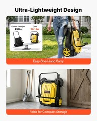 VEVOR Walk-Behind Floor Sweeper Manual Hand Push Sweeper 25.6″ Sweeping Width