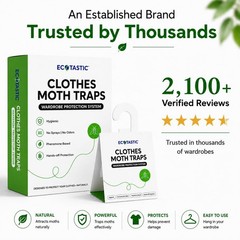 Clothes Moth Traps – 11 Pack | Extra Strength Pheromone Sticky for…