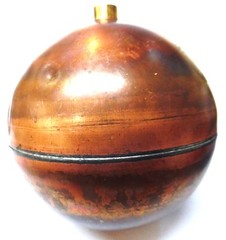 UNKNOWN BRAND, COPPER FLOATER, C7, 7″ DIAMETER, 3/8″ NPT