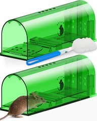 Motel Mouse Humane No Kill Live Catch and Release Traps, 2 Pack – Green